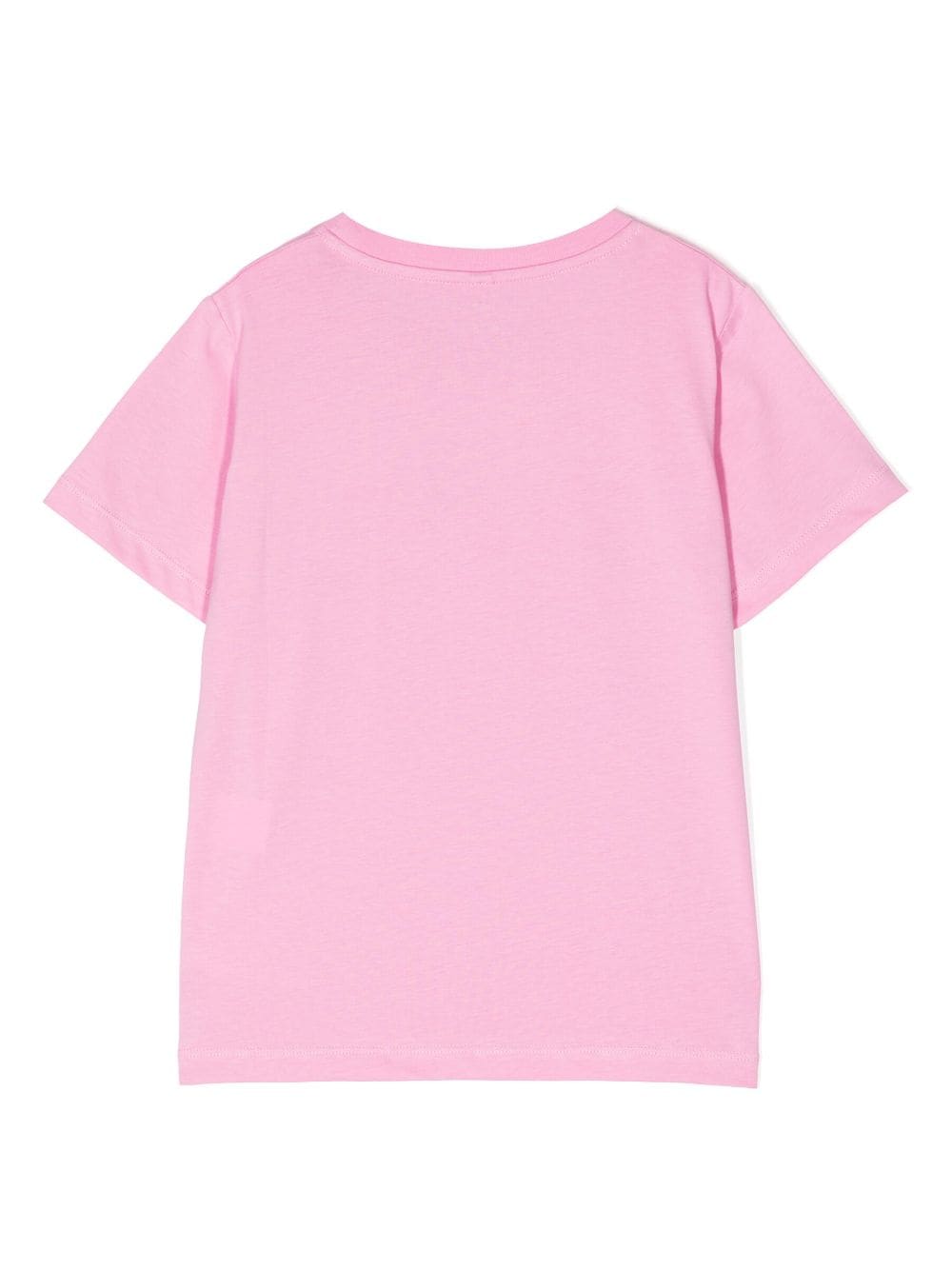 Shop Stella Mccartney Logo-print Cotton T-shirt In Pink