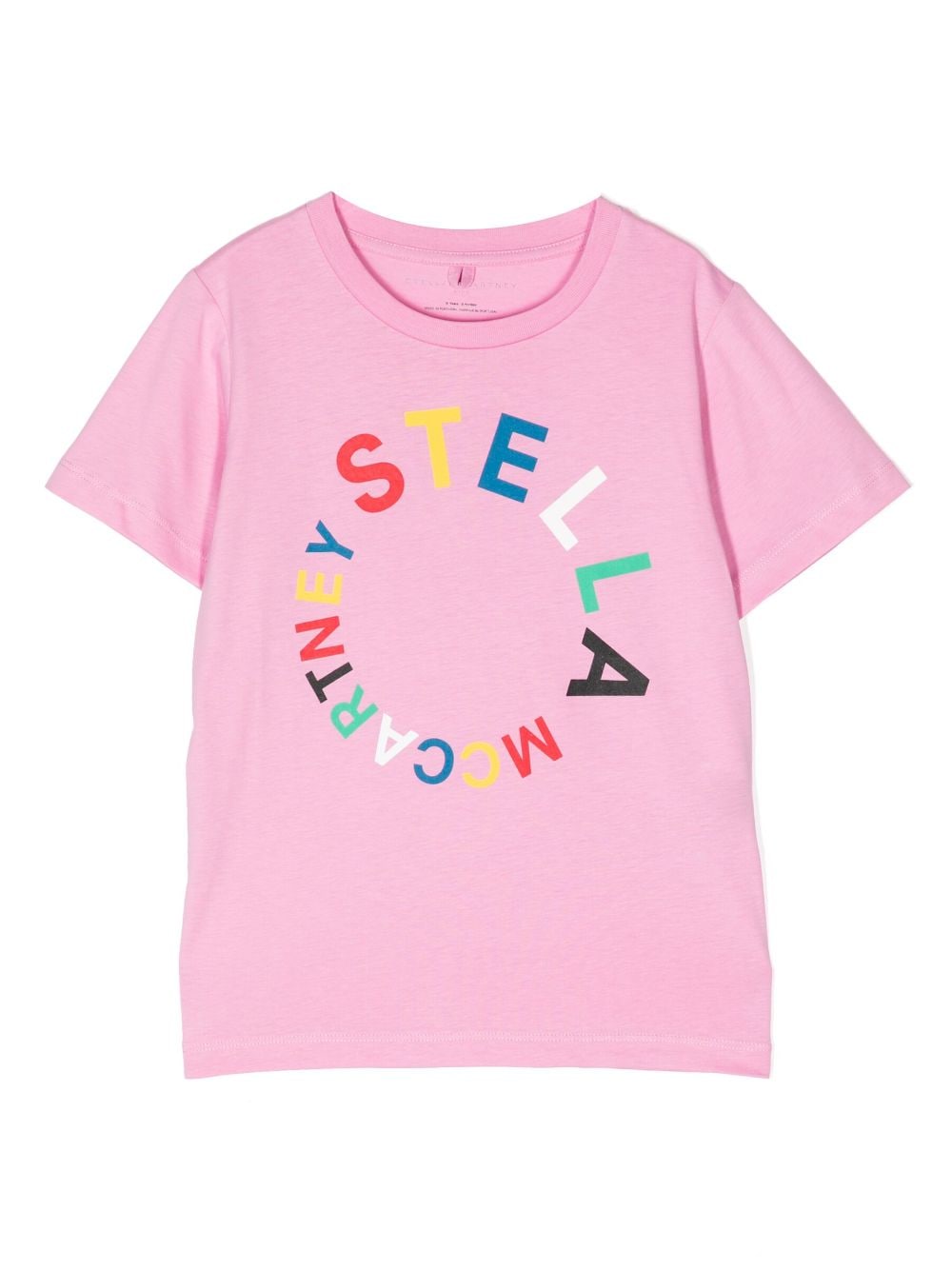 Stella McCartney Kids T-shirt met logoprint Roze