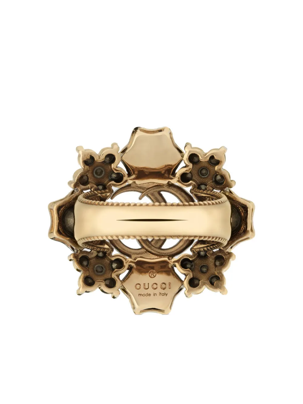 Gucci Double G crystal-embellished Brooch - Farfetch