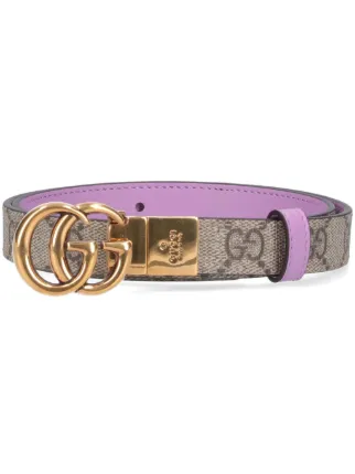◆GUCCI◆リバーシブル GG マーモント ベルト GGマーモント〕リバーシブル スリムベルトピンク＆ブラック