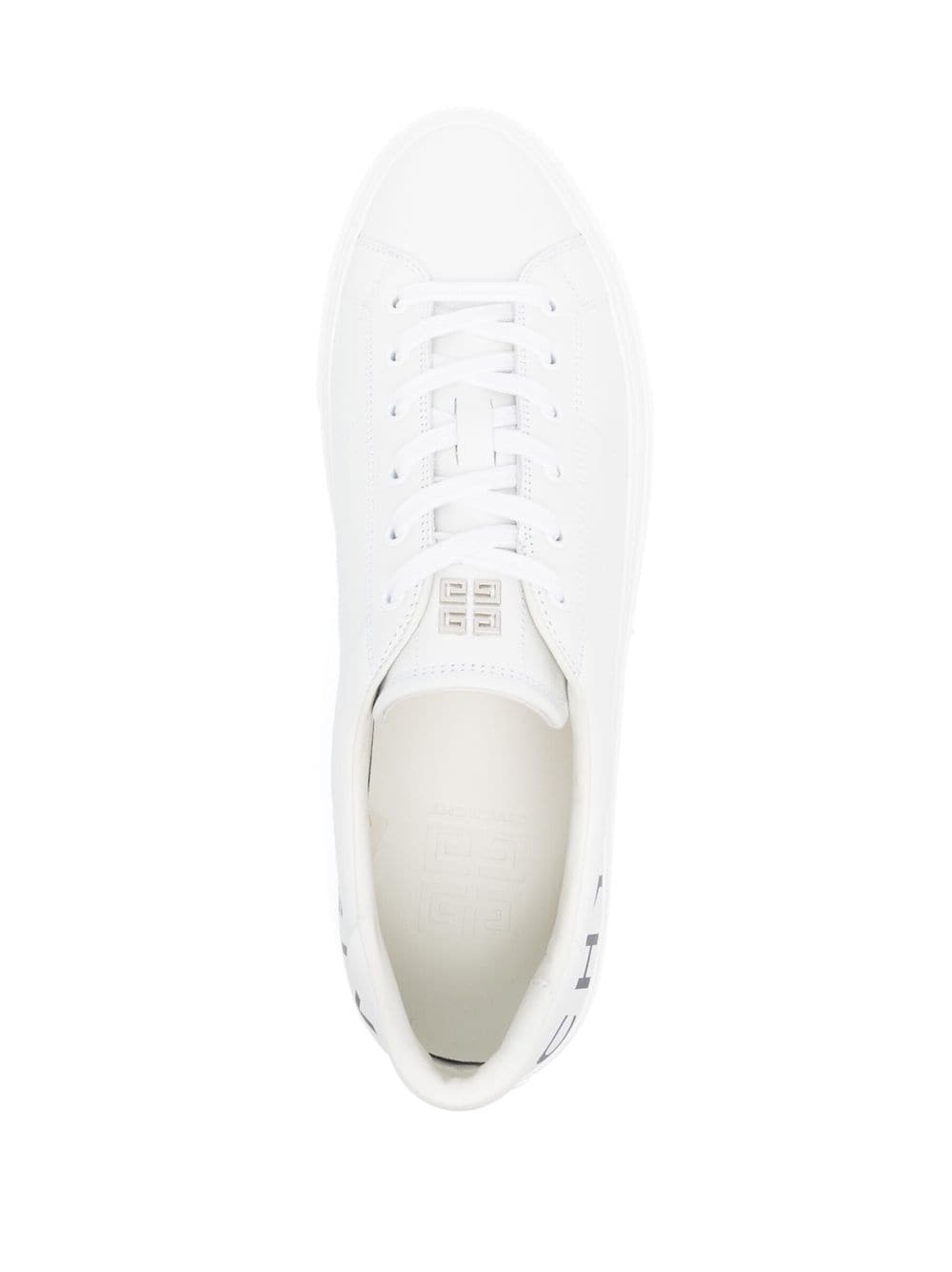 Shop Givenchy Logo-print Leather Sneakers In White