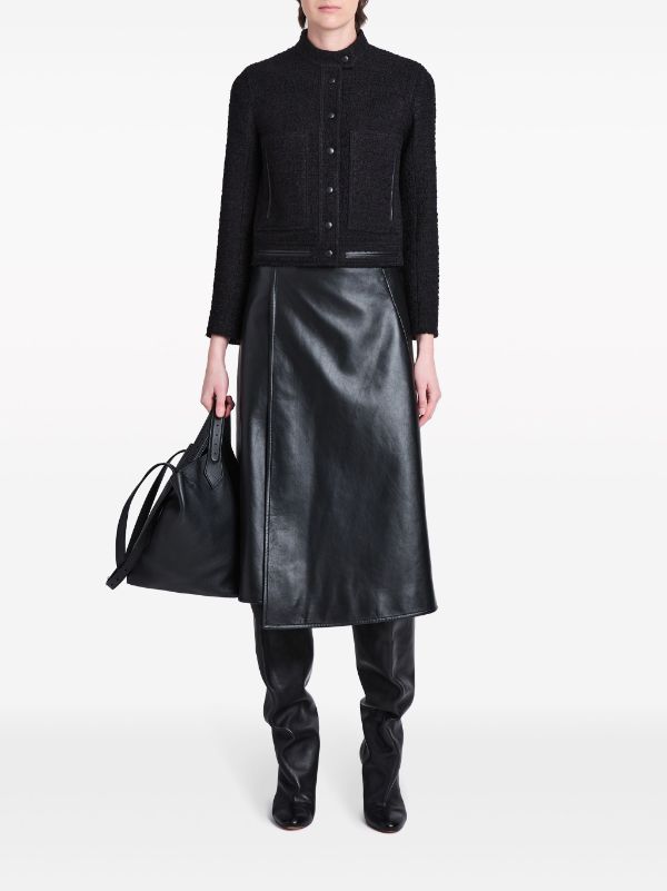 Proenza Schouler Alice press stud Tweed Jacket Farfetch