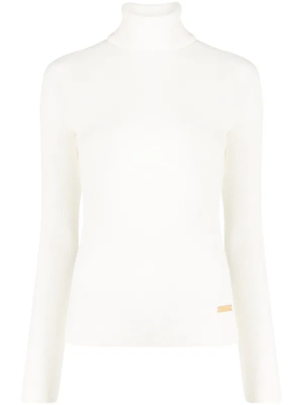 Balmain roll-neck merino-wool Jumper Neutrals FARFETCH IN