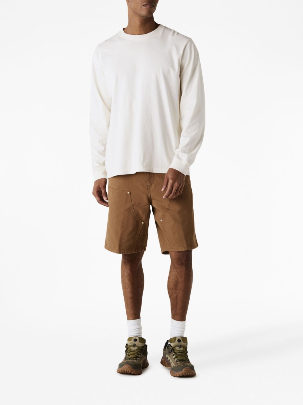 Carhartt WIP Shorts met logopatch - Bruin