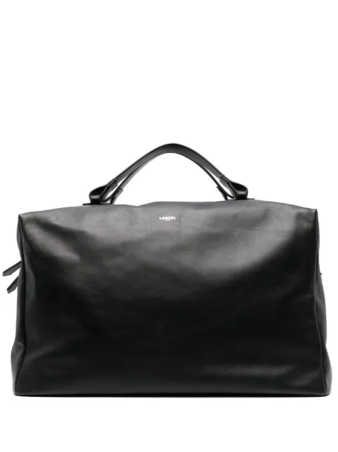 Lancel logo-lettering leather holdall