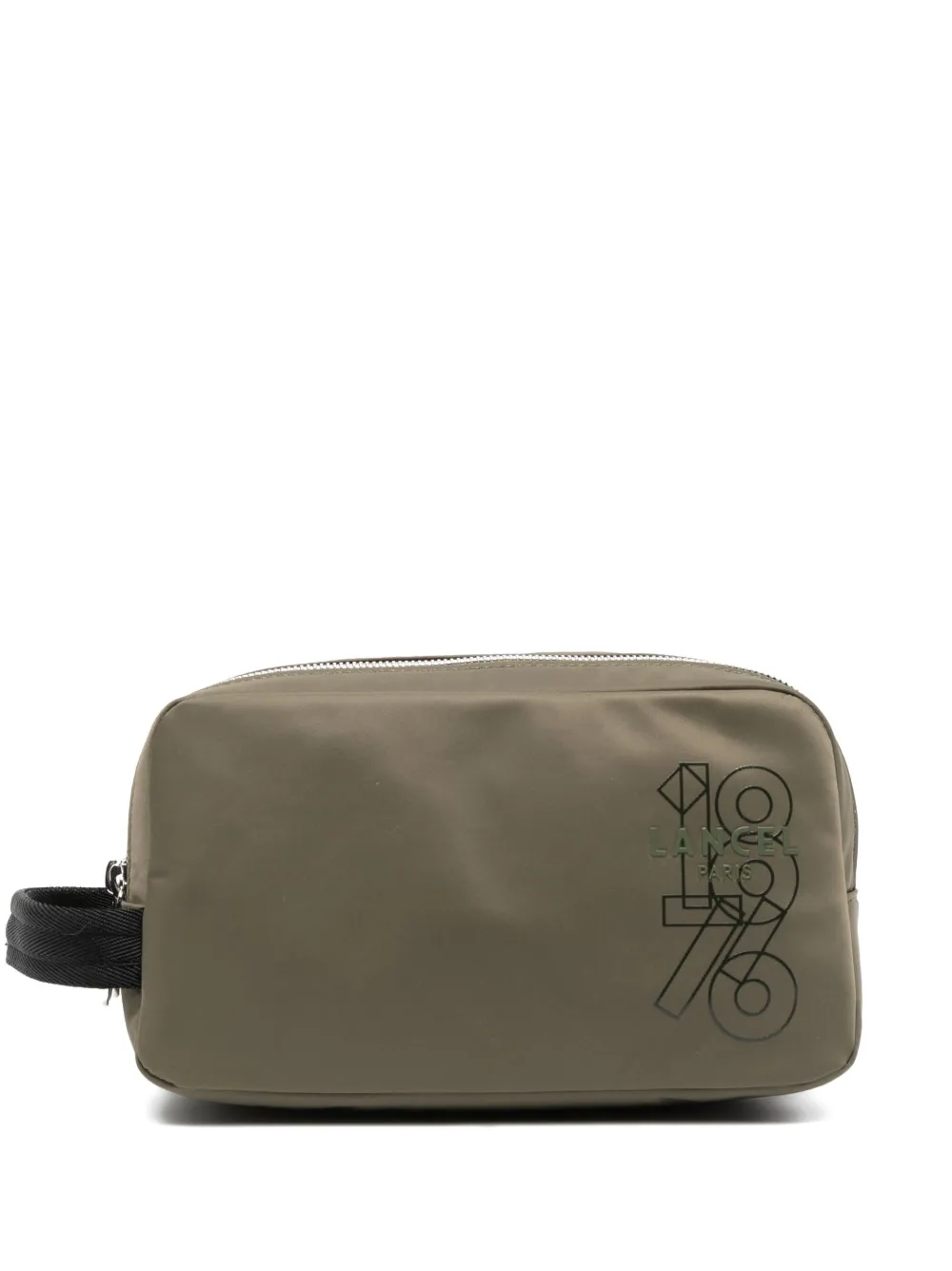 Lancel Logo-print Wash Bag In Green