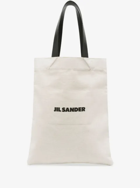Jil Sander logo-print canvas tote bag