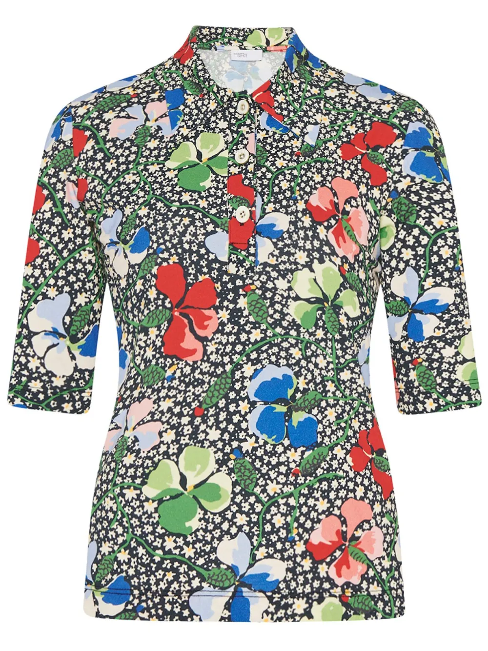 Rosetta Getty Poloshirt met bloemenprint Veelkleurig