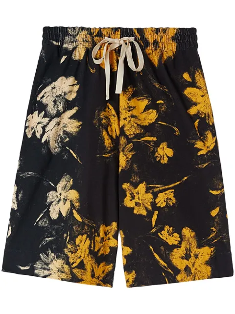 Jil Sander botanical-print cotton bermuda shorts