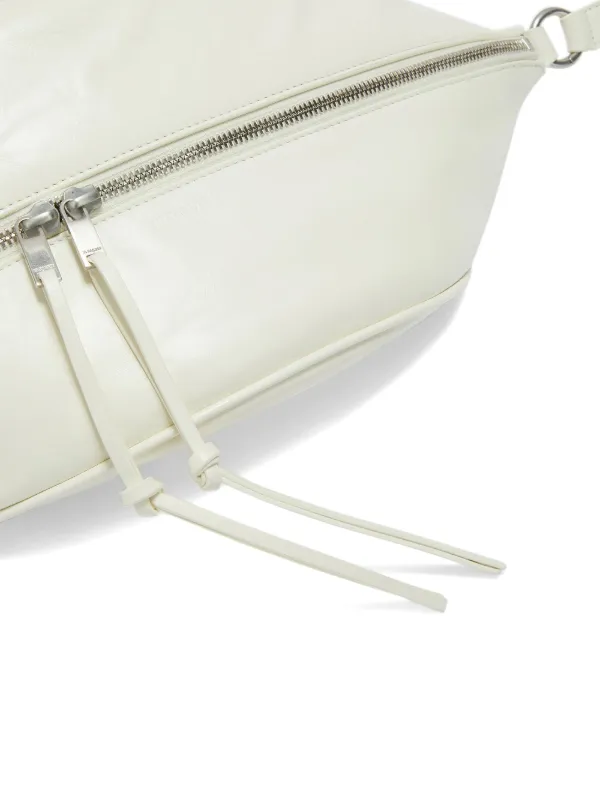 Jil Sander ロゴエンボス レザーベルトバッグ | ホワイト
