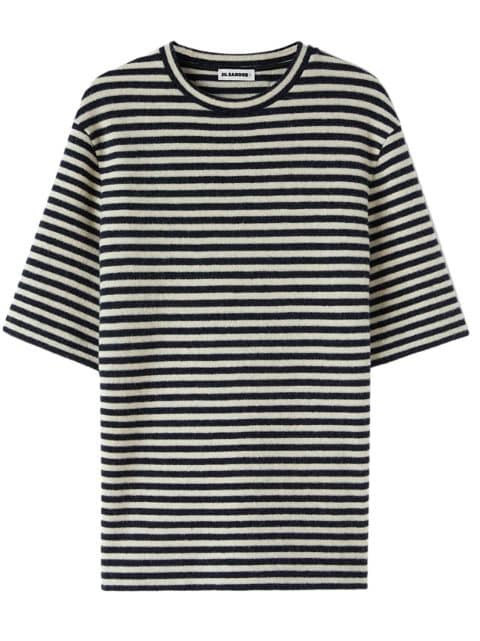 Jil Sander stripe-pattern round-neck T-shirt 