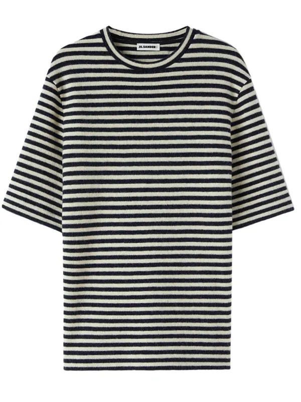 Jil Sander ストライプ Tシャツ | ブラック | FARFETCH JP