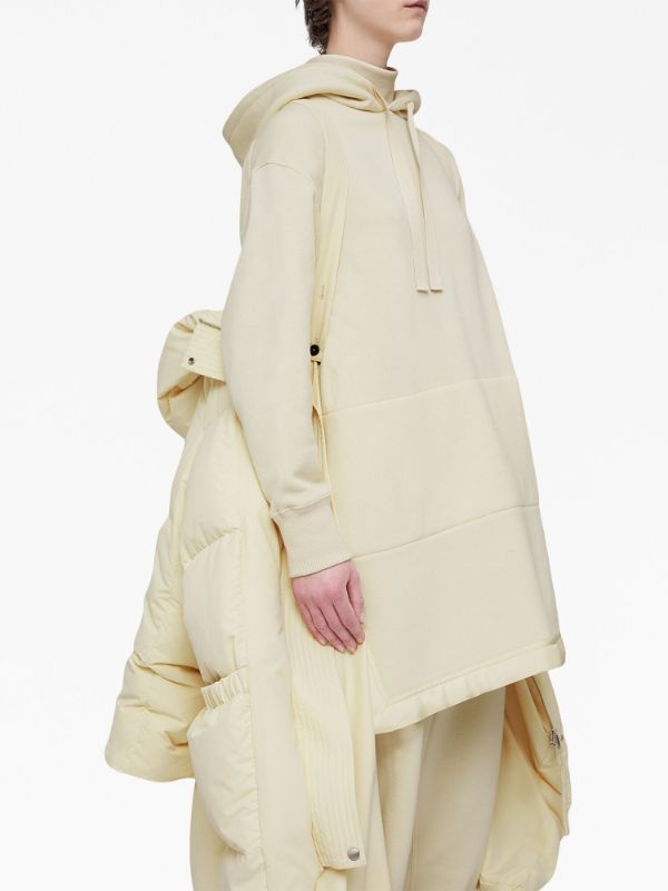 Jil Sander フーデッド ダウンコート | ホワイト | FARFETCH JP