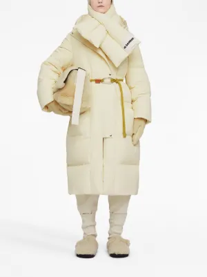 【JIL SANDER】Quilted Hooded Down Padded/関税+全国送料込み Jil Sander Jacket Off-White Quilted Down Jacket