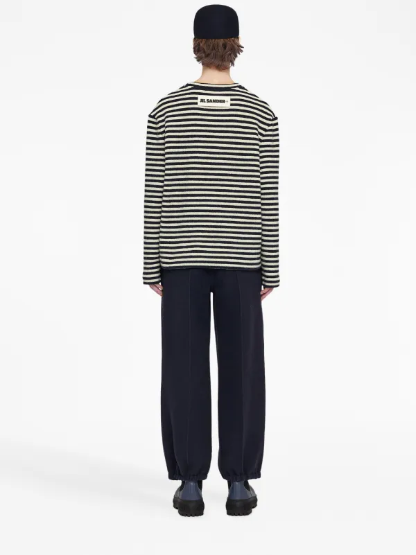 Jil Sander ストライプ Tシャツ | ブラック | FARFETCH JP