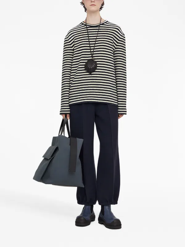 Jil Sander ストライプ Tシャツ | ブラック | FARFETCH JP