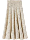 Jil Sander ribbed-knit wool skirt - Neutrals