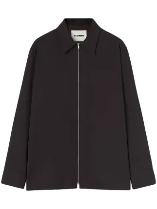 Jil Sander ウール シャツジャケット | ブラウン | FARFETCH JP