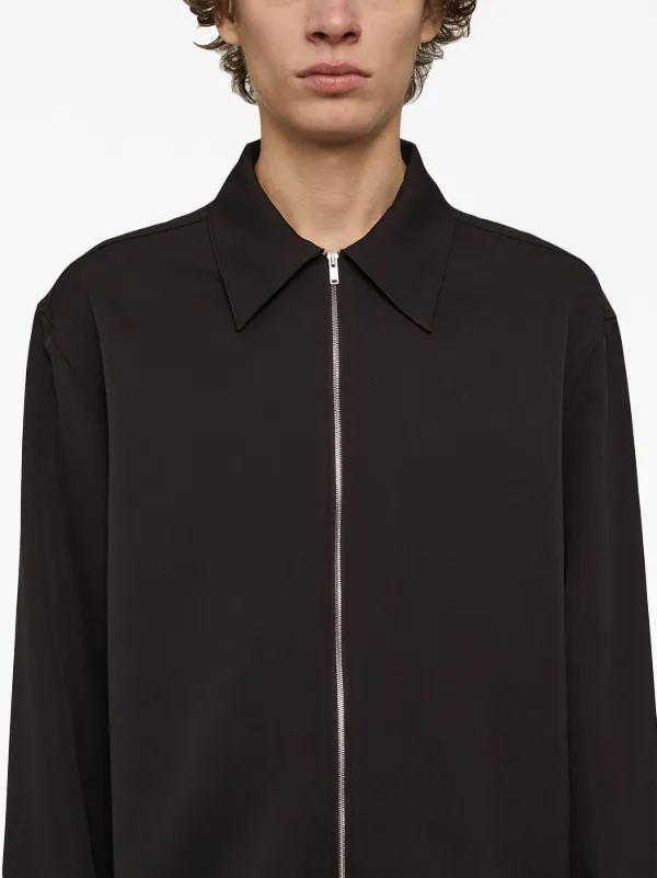 パリコレクション Jil Sander JP FARFETCH | ブラウン | シャツジャケット ウール ジャケット・アウター