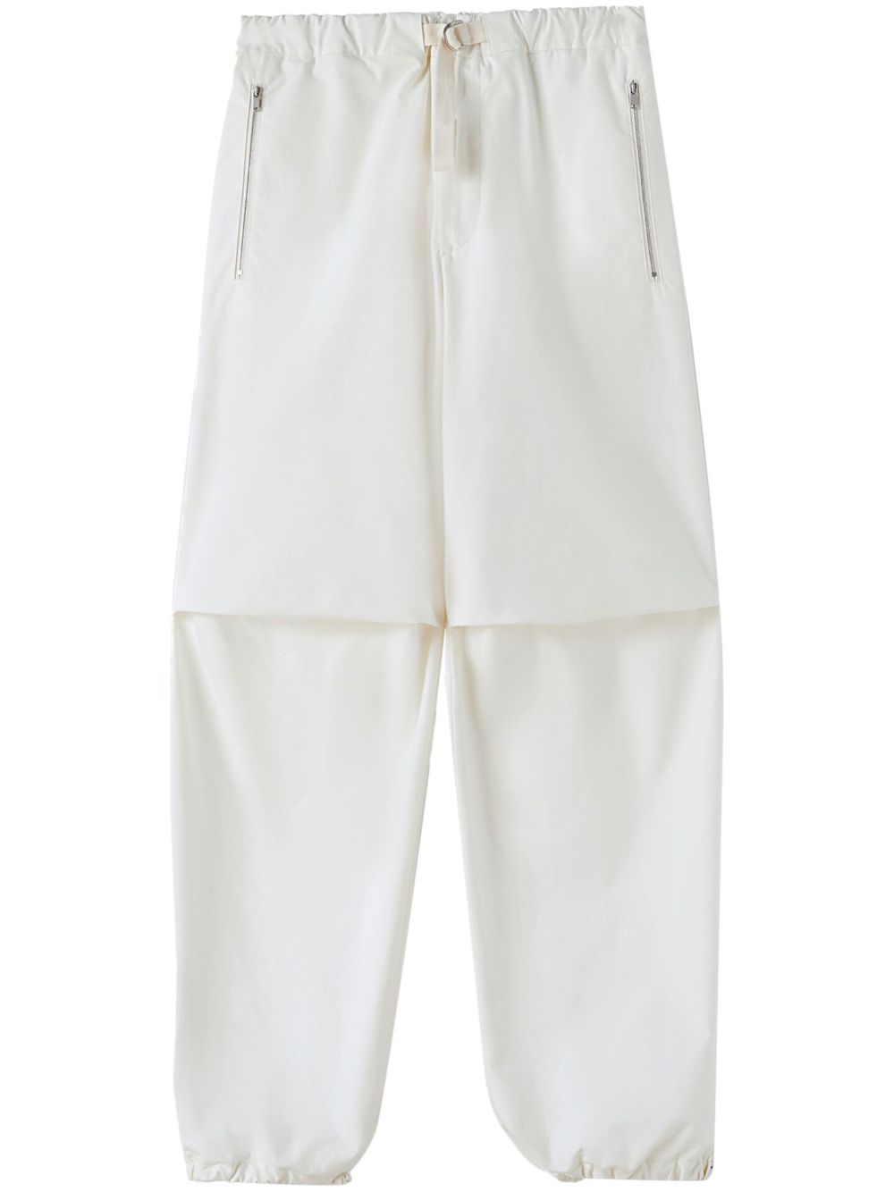 Jil Sander panelled-design tapered-leg trousers - White