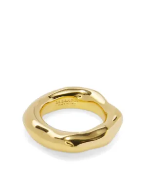 JIL SANDER スカルプチュラルリング　ゴールド　Lサイズ JIL SANDER スカルプチュラルリングゴールドLサイズ