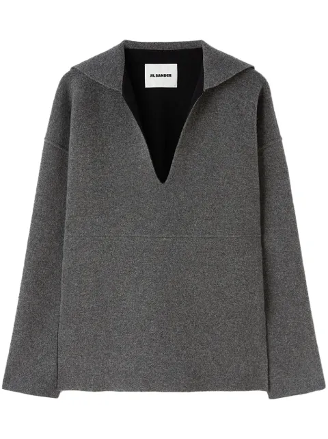 Jil Sander sailor collar knitted top