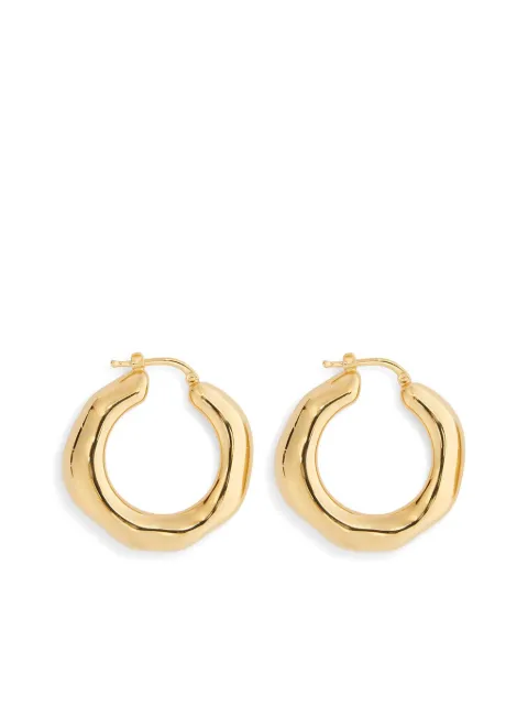 Jil Sander sculpted hoop design earrings 
