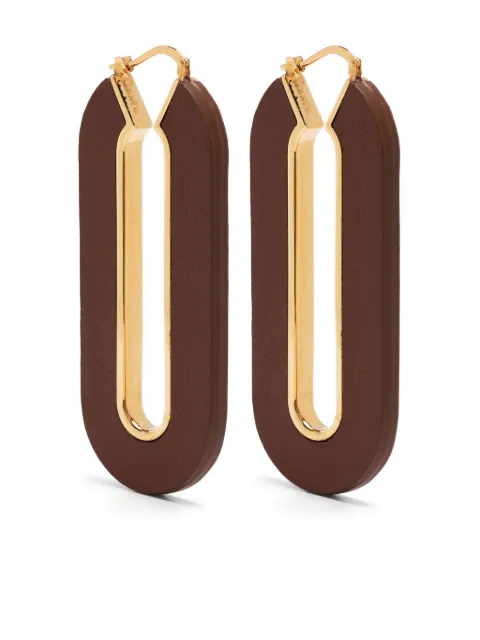 Jil Sander aretes ovalados Precious Wildness