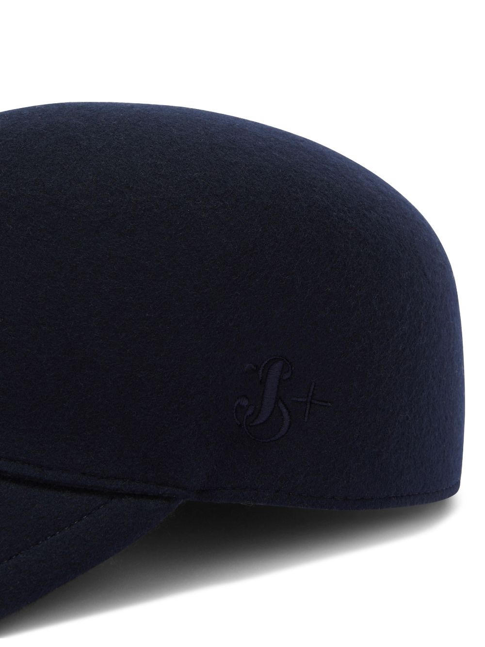 Shop Jil Sander Logo-embroidered Wool Cap In Blue