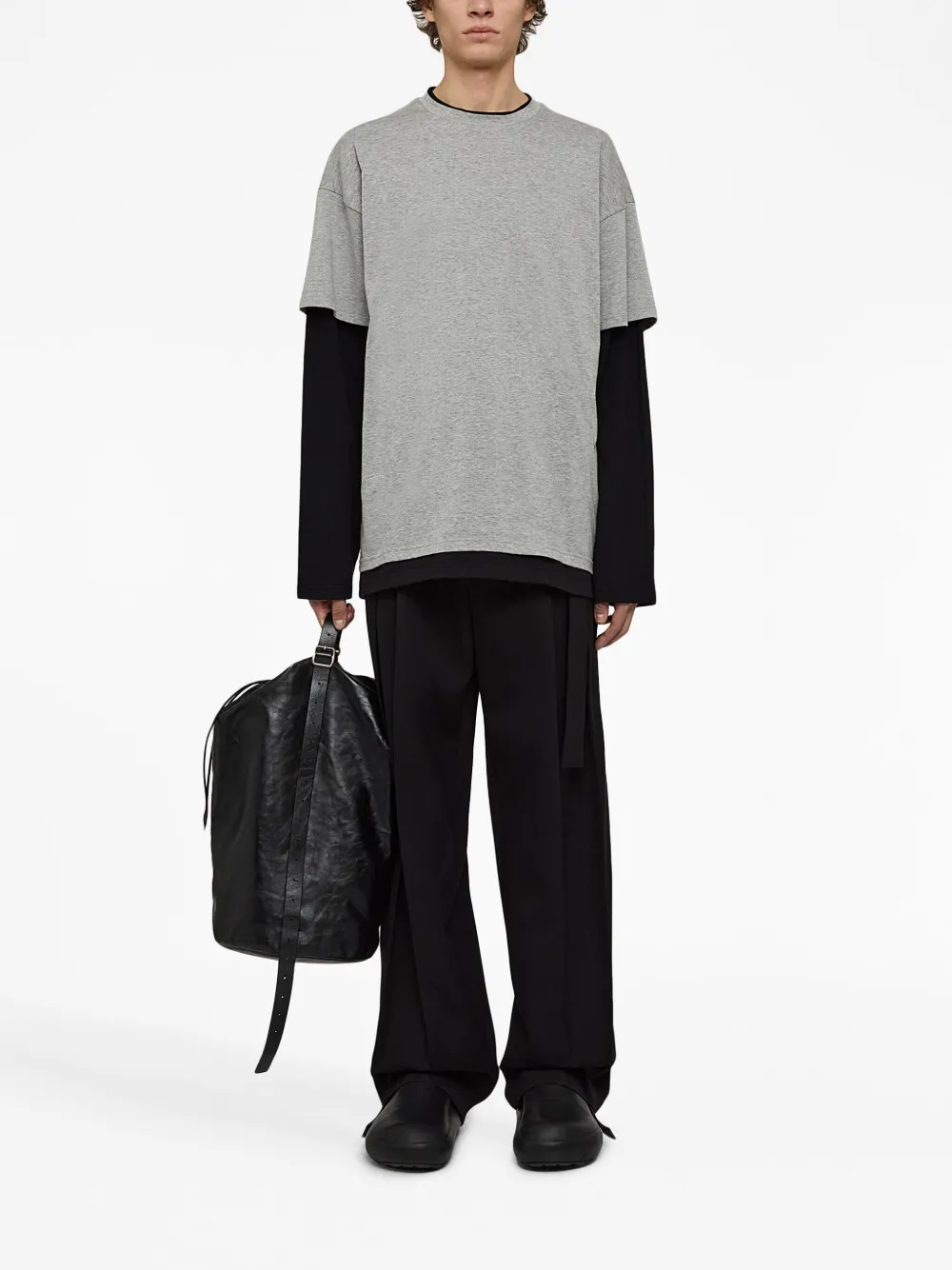 Jil Sander T-shirt met logoprint - Grijs
