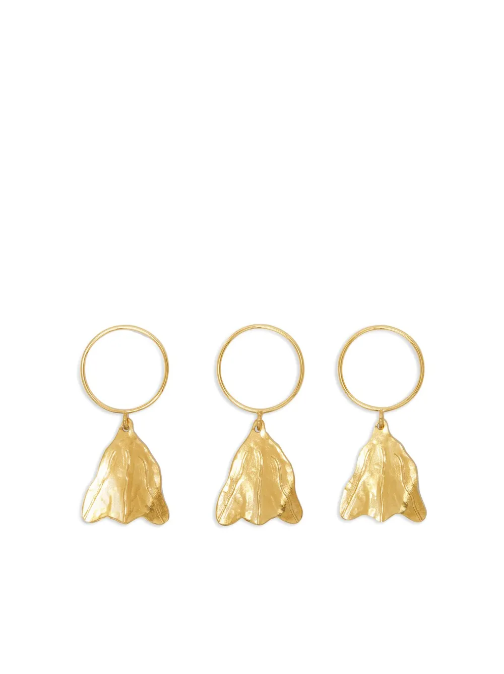 Jil Sander Hammered-effect Ring In Gold