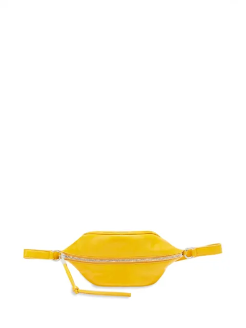 Jil Sander zippe leather shoulder bag
