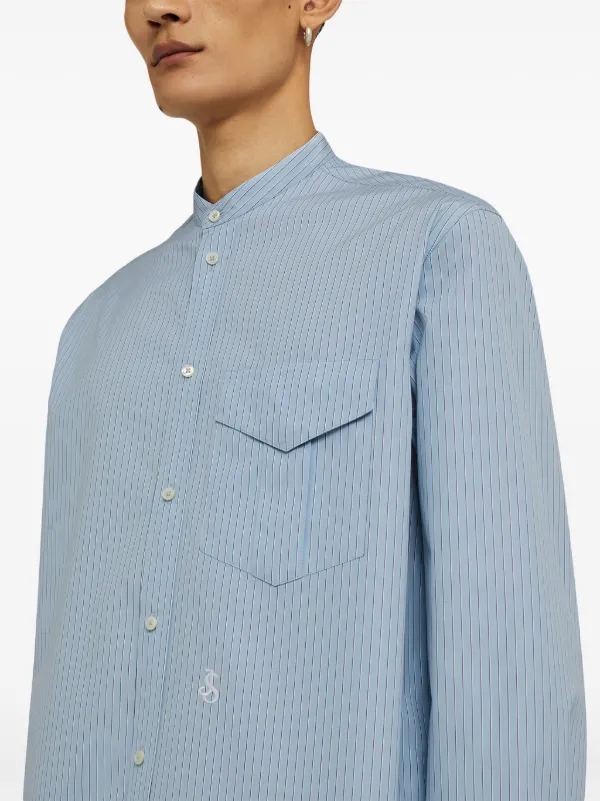 JIL SANDER ブルー系ストライプ シャツワンピース ジル サンダー“ブルーストライプ”のメンズ・ウィメンズシャツ