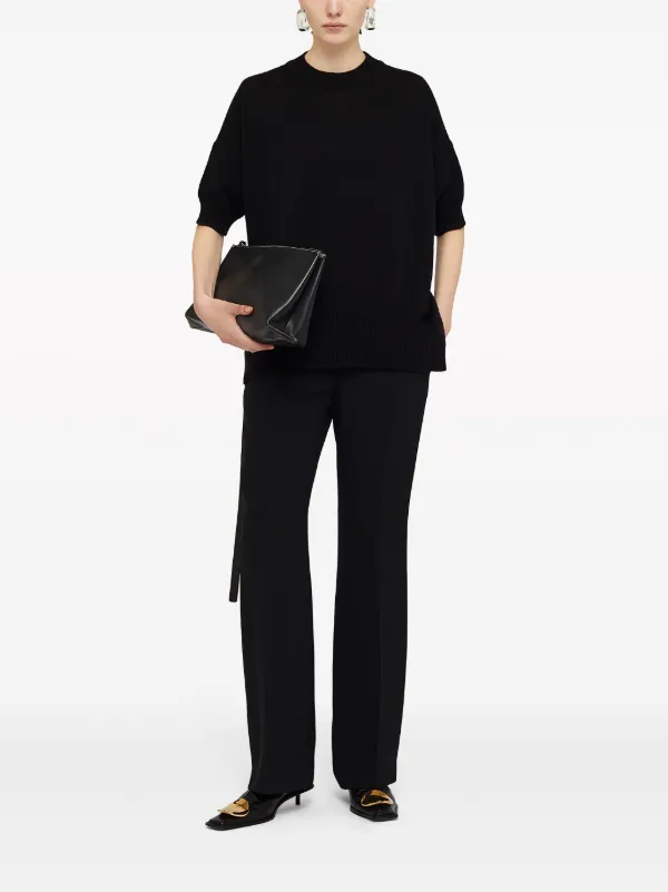 JIL SANDER レースパンツ　ブラック Jil Sander ローライズ フレアパンツ | ブラック | FARFETCH JP
