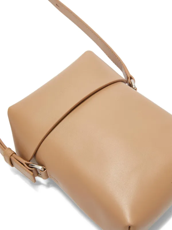 品格ある【ジルサンダー】レザー ショルダーバッグ ブラウン Jil Sander レザー ショルダーバッグ | ブラウン | FARFETCH JP