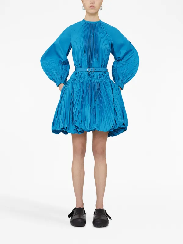 Jil Sander Collar Flared Midi ドレス Jil Sander Floral Embellished Mockneck Midi-Dress | Saks
