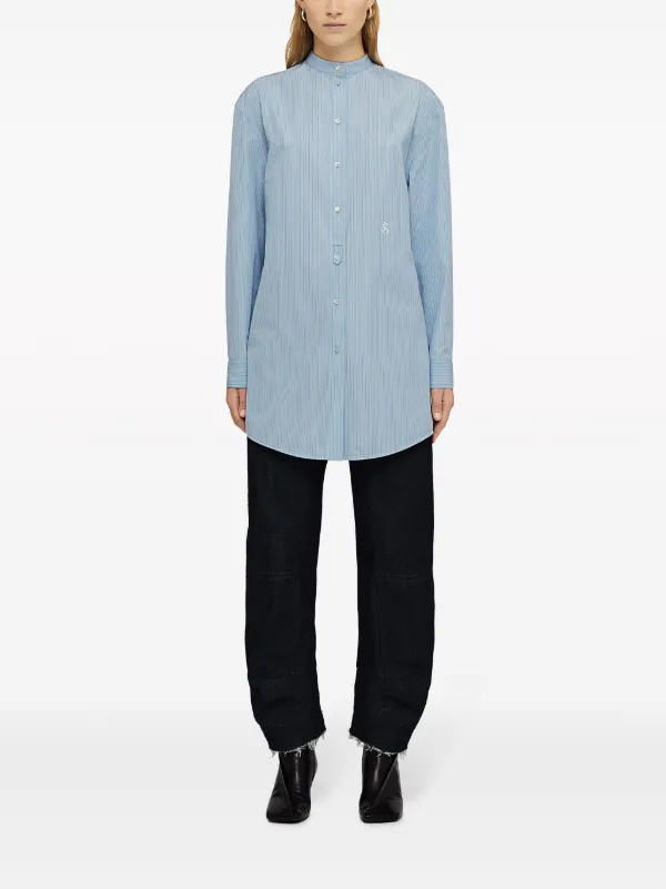 JILSANDER コットン　ストライプ　シャツ SALE] JIL SANDER ジルサンダー コットンポプリン ストライプ