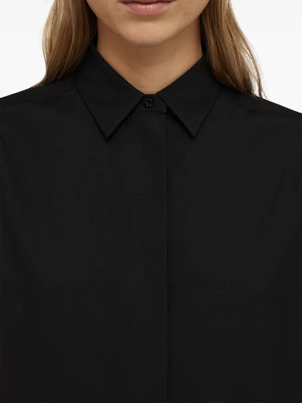 JIL SANDER シルクシャツ　セットアップ Jil Sander ロングスリーブ シルクシャツ | ブラック | FARFETCH JP