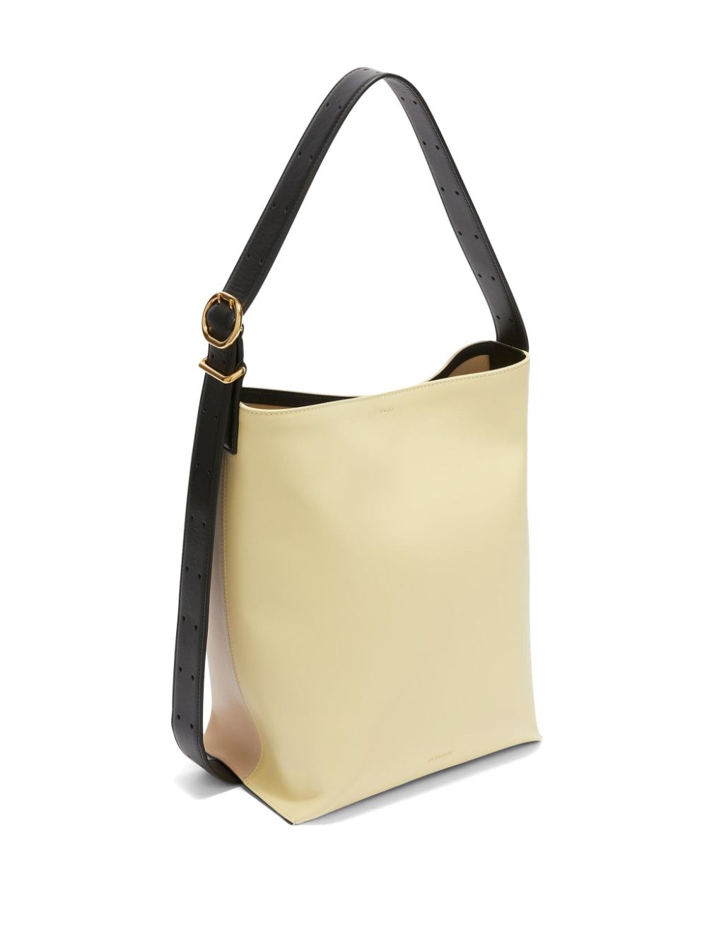 Shop Jil Sander Cannolo Colourblock Leather Tote Bag In Nude