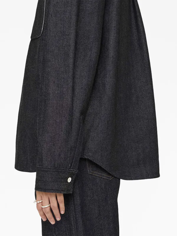 Jil Sander スプレッドカラー デニムシャツ | ブルー | FARFETCH JP