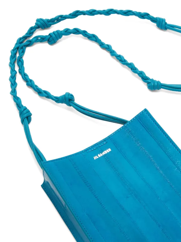 Jil Sander Small Tangle logo-print Shoulder Bag | Blue