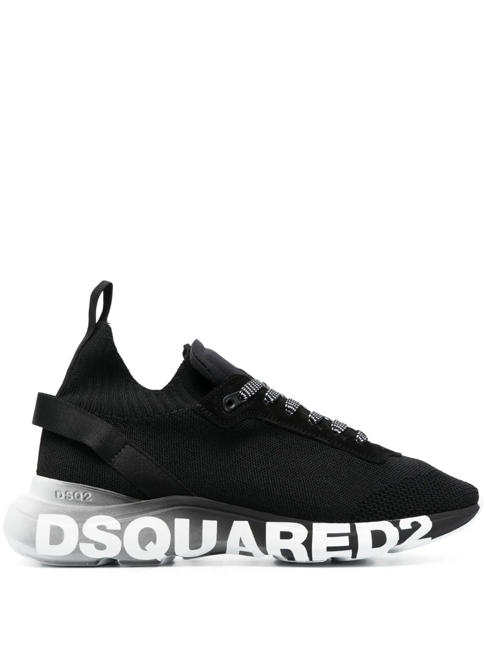 Dsquared2 Logo-print Low-top Trainers In Black