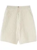 Jil Sander textured cotton shorts - White