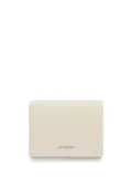 Jil Sander logo-stamp leather wallet - White