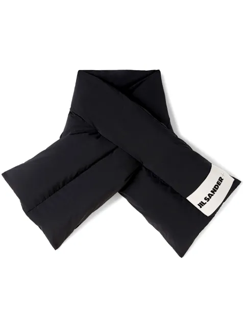 Jil Sander logo-patch padded scarf