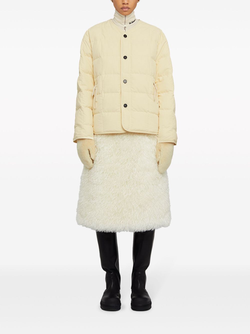 Jil Sander Gewatteerd donsjack - Beige