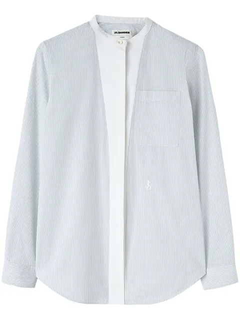 Jil Sander camisa con rayas estampadas