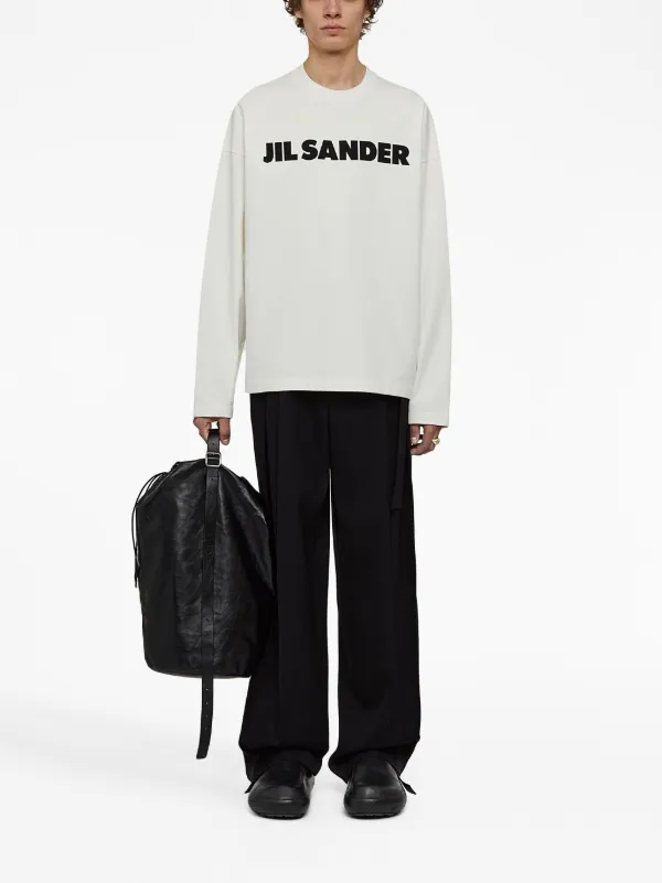 Jil Sander logo-print long-sleeve Top - Farfetch