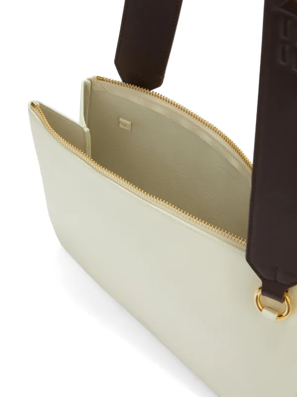 Jil Sander Link LG レザーショルダーバッグ | ホワイト