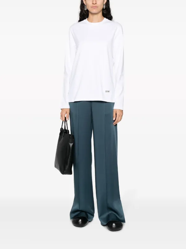 【関税&送料込み】Jil Sander Long Sleeve Cotton T-Shirt Jil Sander long-sleeve Cotton T-shirt | White | FARFETCH JO